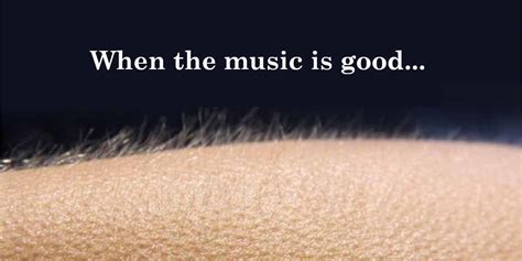 What does it mean when you get goosebumps listening to music, and why do some songs make you feel like you're floating in a parallel universe?